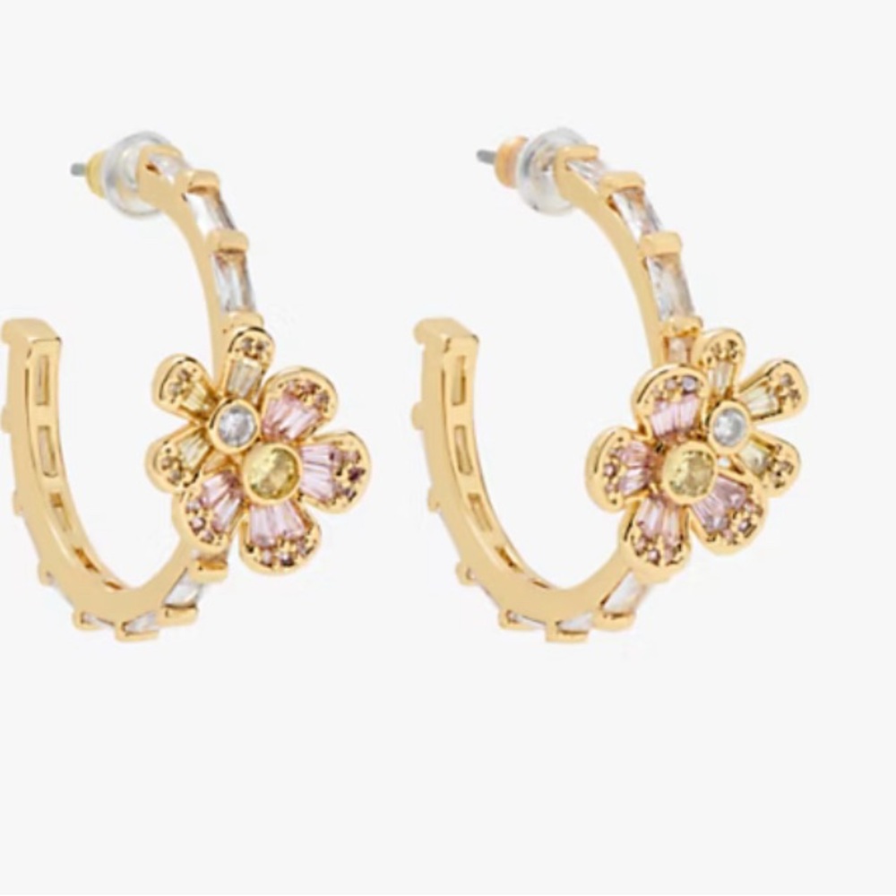 Kate Spade Pink and Gold Floral Earrings. NWT Absolutely beautiful!!!